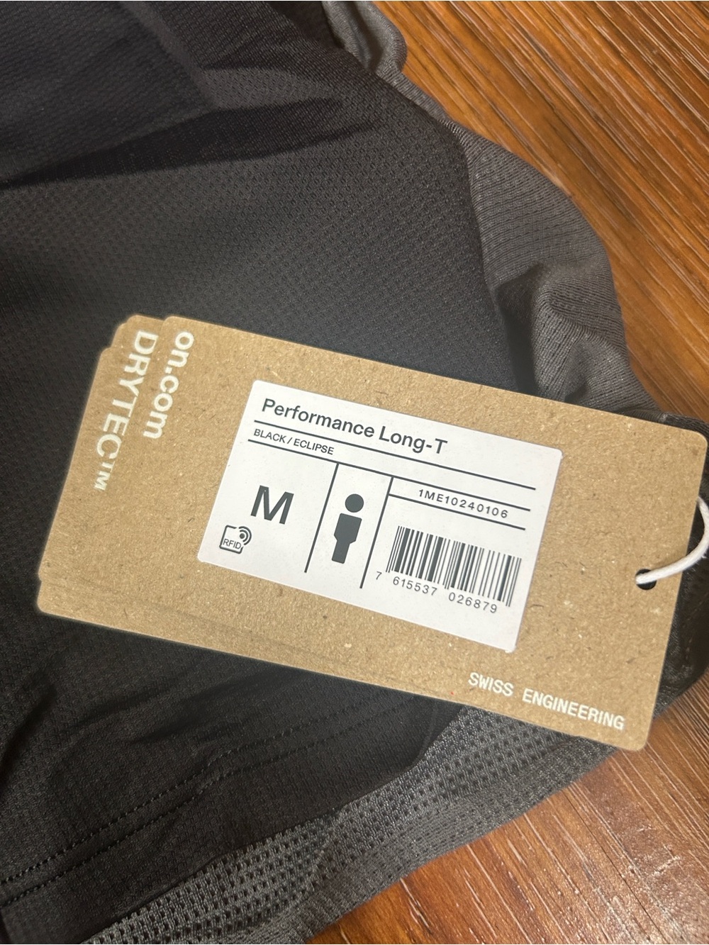 On Performance Longsleeve in Gray and Black - Picture 2 of 4